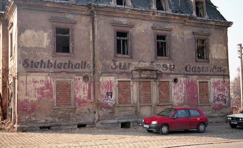 Dresden-Niedersedlitz, Prof.-Billroth-Str., 9.3.1996 (1).jpg - Stehbierhalle - Zur Börse - Gaststätte